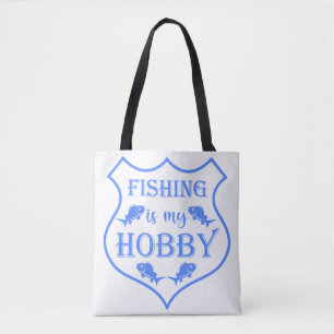 Bolsa Tote A pesca é a minha citação do escudo hobby na crist
