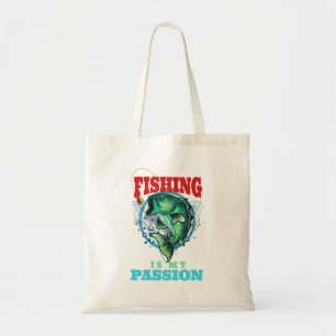 Bolsa Tote A pesca é a minha Paixão, a citação do pescador Vi