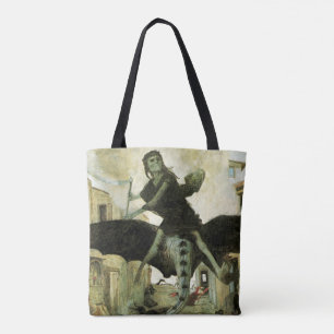 Bolsa Tote A peste de Arnold Bocklin, simbolismo venenoso