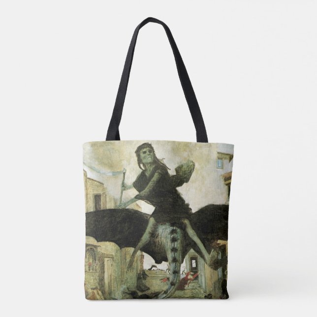 Bolsa Tote A peste de Arnold Bocklin, simbolismo venenoso (Verso)