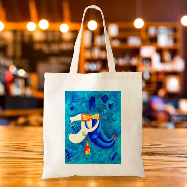 Bolsa Tote A Pintura De Casamento Arte Contemporânea (Criador carregado)