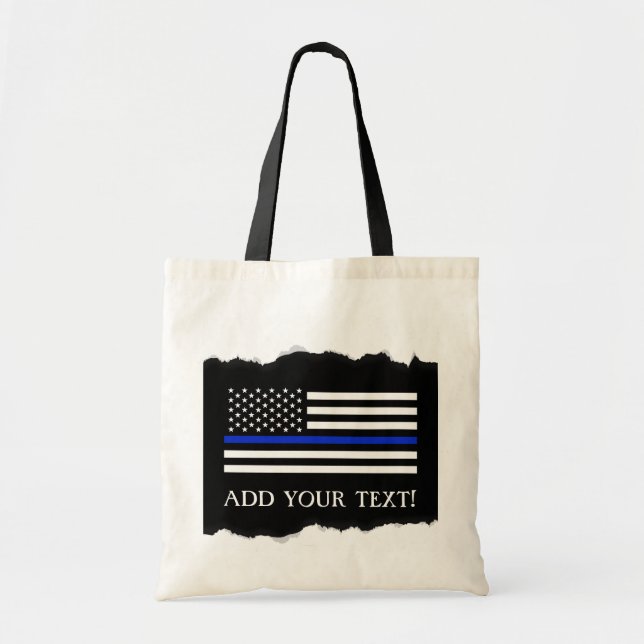 Bolsa Tote A polícia denomina o costume da bandeira americana (Frente)