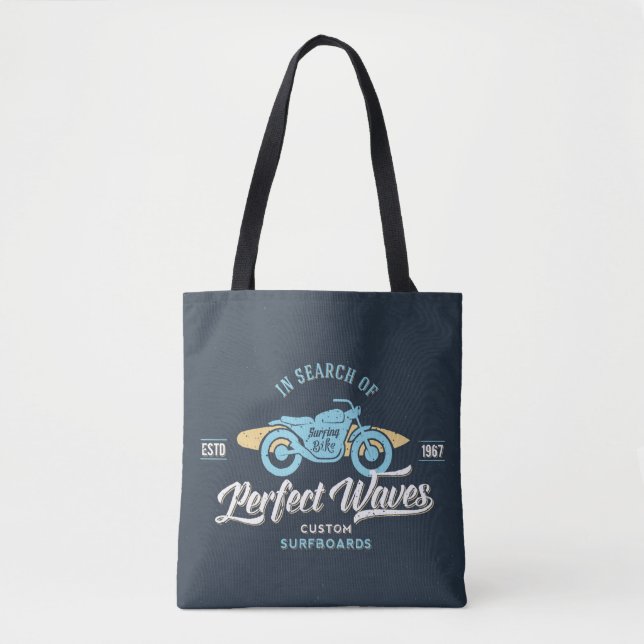 Bolsa Tote À procura do poster perfeito das ondas (Frente)