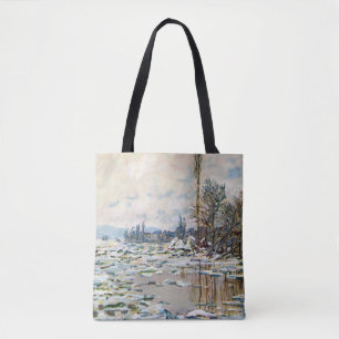 Bolsa Tote A Quebra do Gelo por Claude Monet