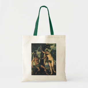 Bolsa Tote A queda do homem; Adam e Eve por Titian