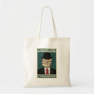 Bolsa Tote A Reader Lives a Thousand Lives Bibliophile Wisdom