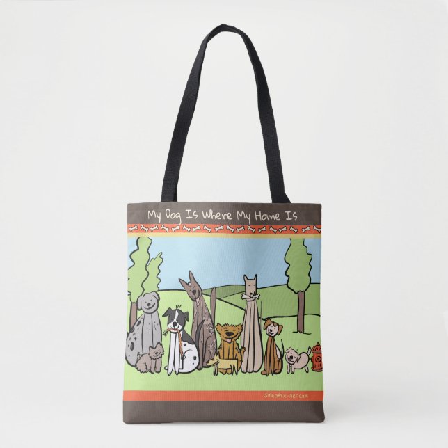 Bolsa Tote A sacola do amante do cão (Frente)
