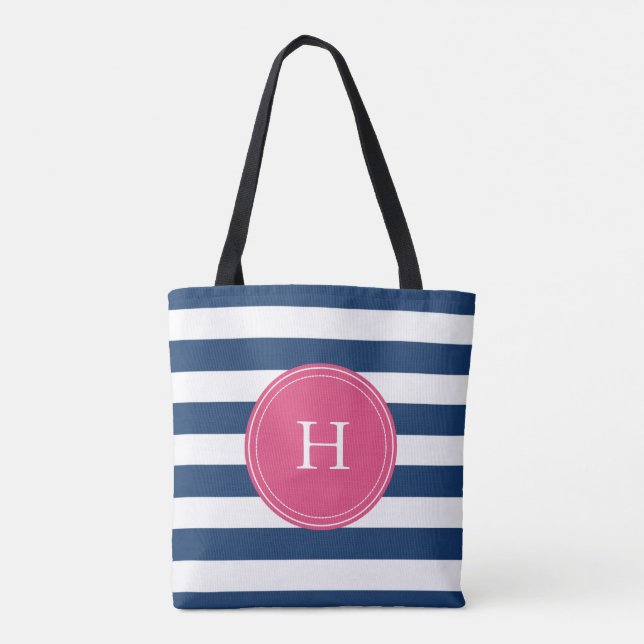 Bolsa Tote A sacola do marinheiro de Monogramed (Verso)