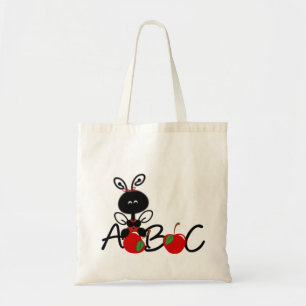 Bolsa Tote A sacola do professor do alfabeto do joaninha