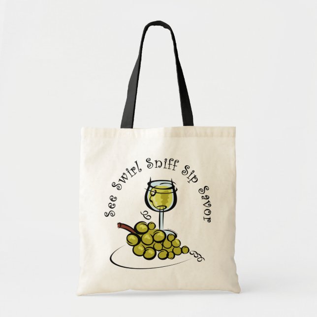 Bolsa Tote A sacola do s do vinho branco 5 (Frente)