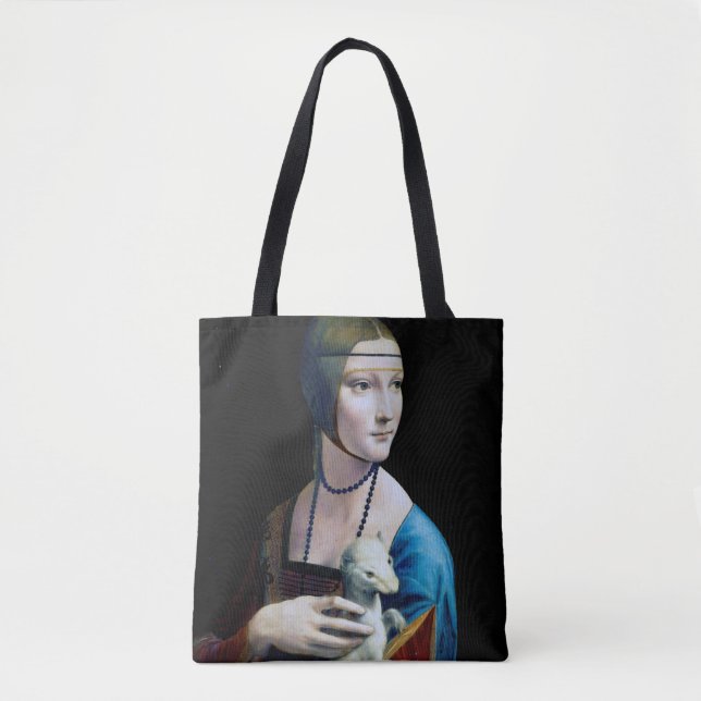 Bolsa Tote A Senhora com um Ermine, Leonardo da Vinci (Frente)