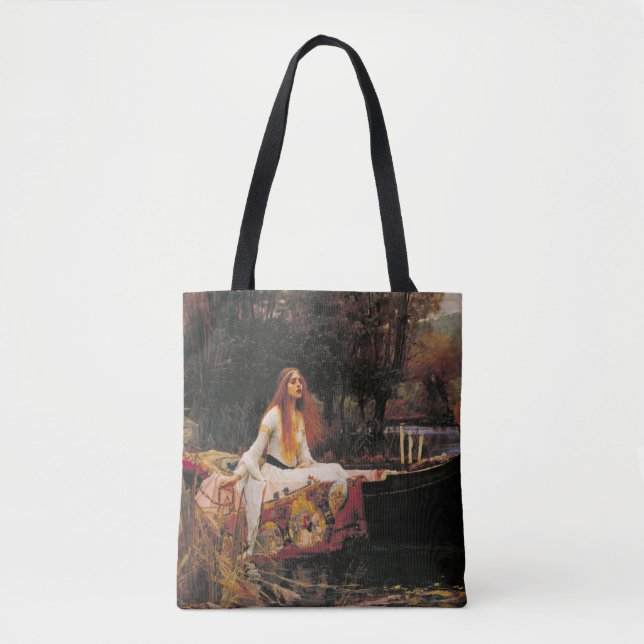 Bolsa Tote A Senhora de Shalott por John Waterhouse (Frente)