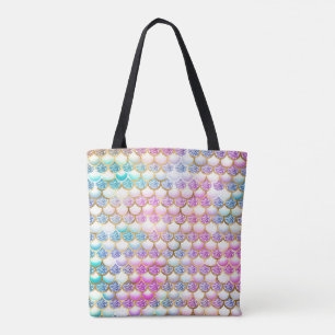 Bolsa Tote A sereia-arco-íris balança o saco de toalhas brilh