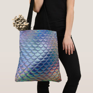 Bolsa Tote A Sereia Verde Azul Espalha a Tendência Holográfic