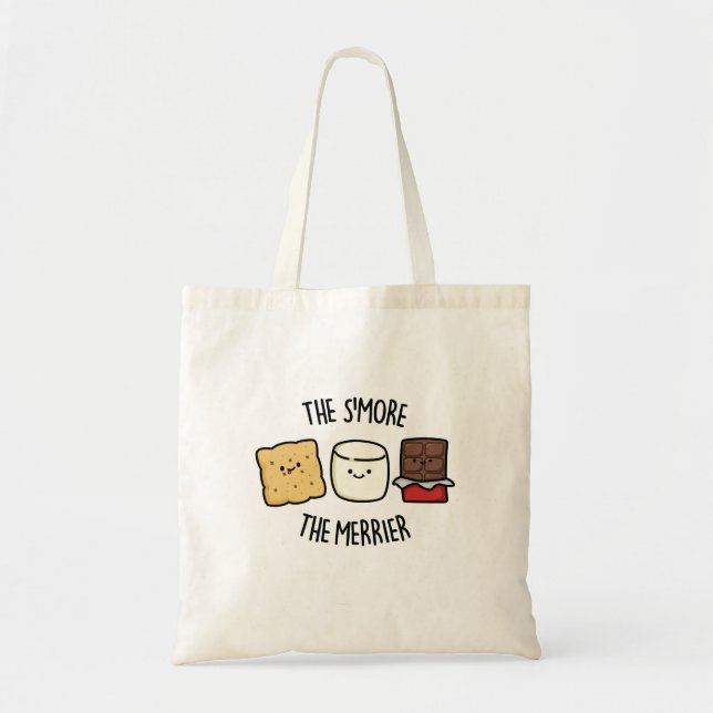 Bolsa Tote A Smore, a Merrier Engraçada, Smore Pun (Frente)