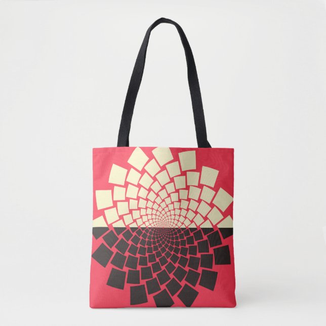 Bolsa Tote A stylized flower emerging from water, or a rising (Frente)