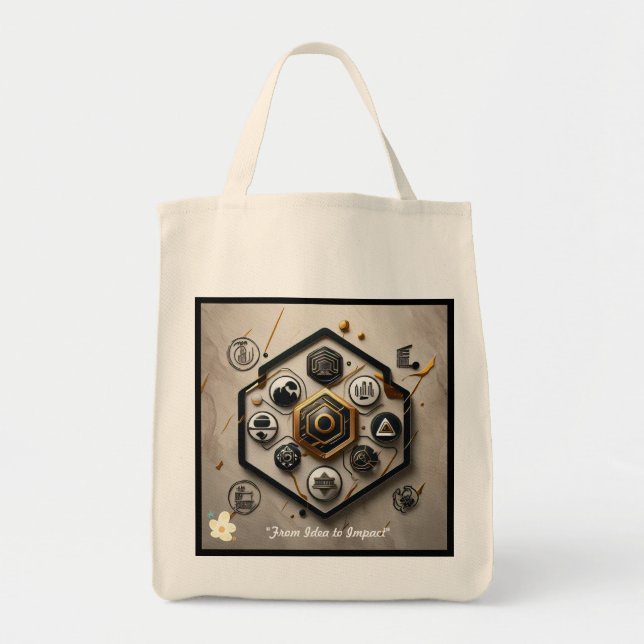 Bolsa Tote "A tecnologia atende à visão artística" (Frente)