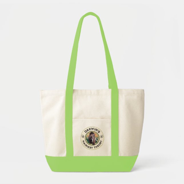 Bolsa Tote A Teoria Mais Peluda de Darwin Mamute Lanudo  (Frente)