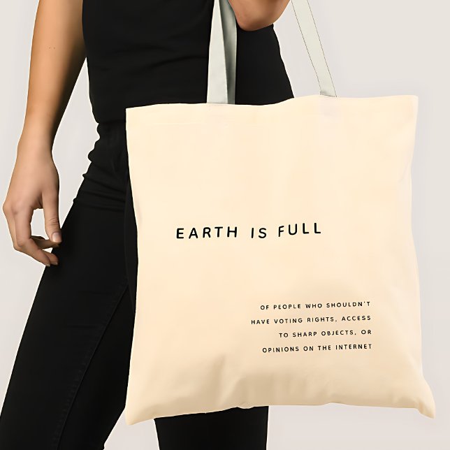 Bolsa Tote A Terra É Uma Citação Sarcástica Cheio (Criador carregado)