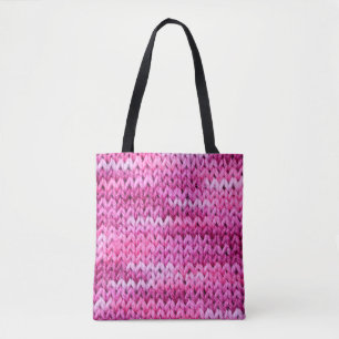 Bolsa Tote a textura do tecido de malha com palha listrada
