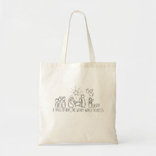 Bolsa Tote A Thrill oh Hope Nativity Sketch
