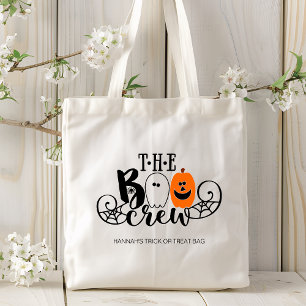 Bolsa Tote A Tripulação Boo Halloween Ghost Pumpkin Personali