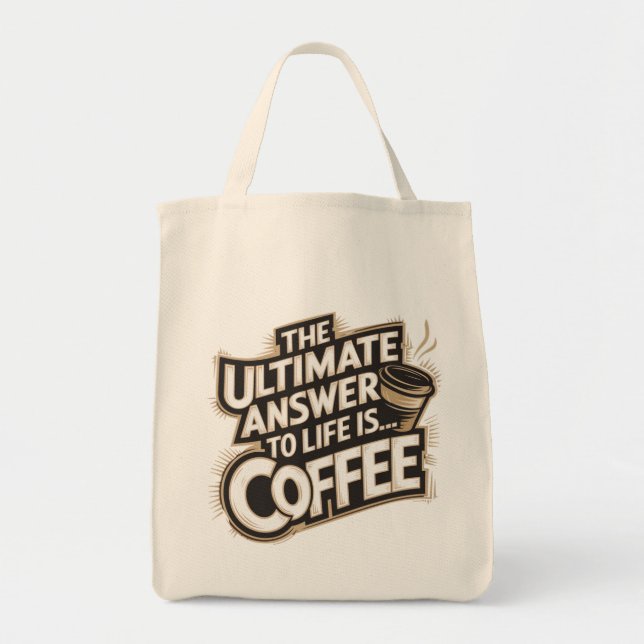 Bolsa Tote A Última Resposta É... Café (Frente)