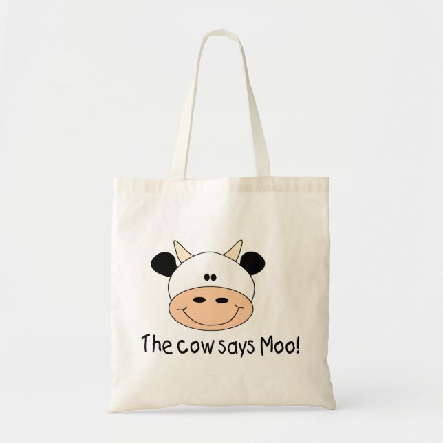 Bolsa Tote A vaca diz o MOO (Frente)