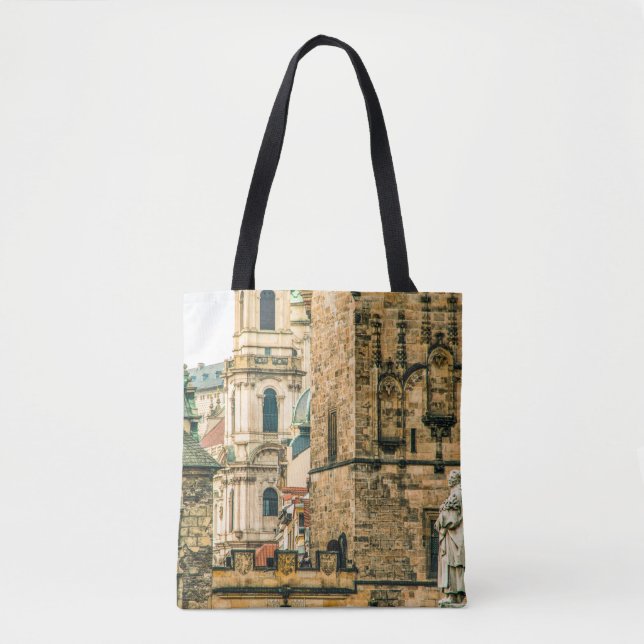 Bolsa Tote A velha cidade de Pragueancient, arquitetura, edif (Frente)