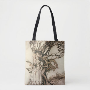 Bolsa Tote A Velha Mulher na Madeira por Arthur Rackham