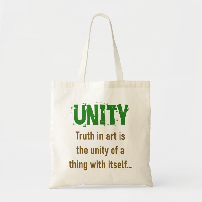 Bolsa Tote A Verdade Na Arte É A Citação Da Unidade (Frente)