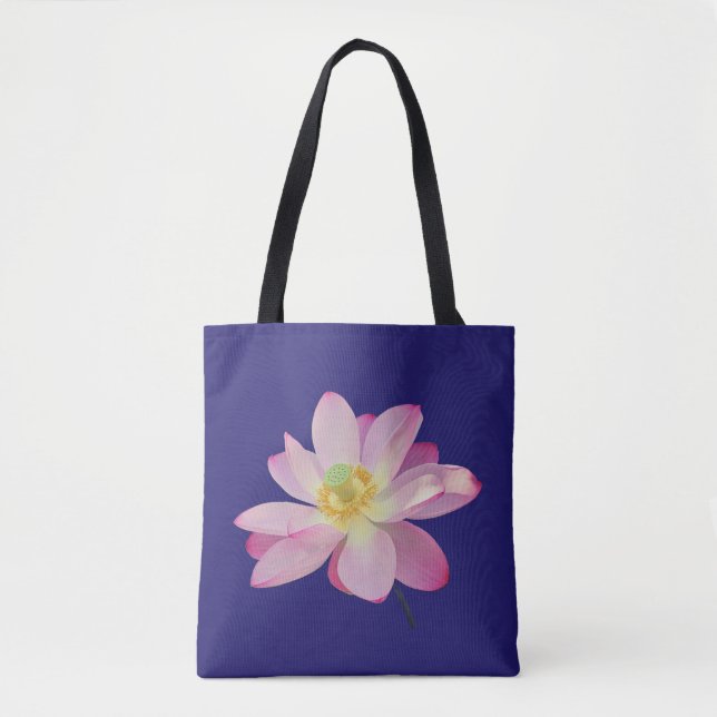 Bolsa Tote A vibrant lotus flower (Frente)