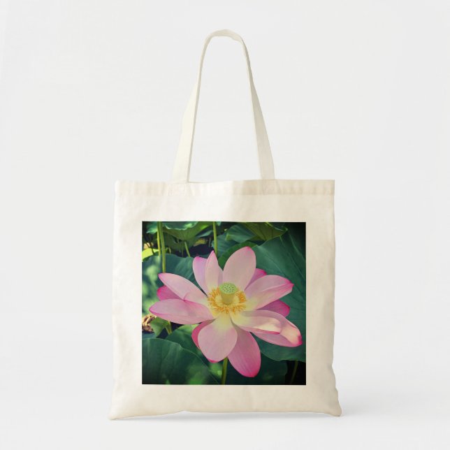 Bolsa Tote A vibrant lotus flower (Frente)