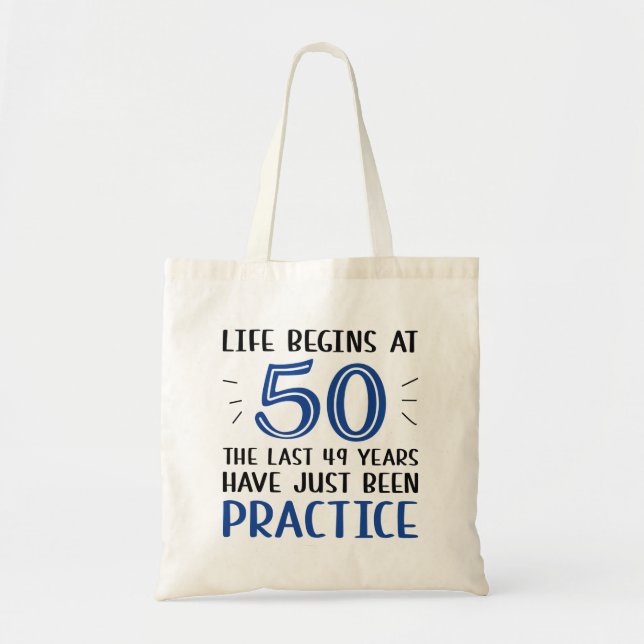 Bolsa Tote A Vida Começa Aos 50 (Frente)