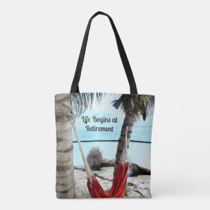 Bolsa Tote A vida começa na aposentadoria -
