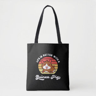 Bolsa Tote A Vida Do Sol É Melhor Com O Porco Da Guiné   An