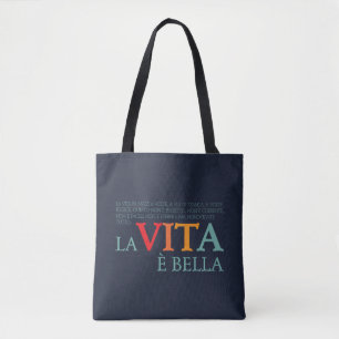 Bolsa Tote A vida é bela