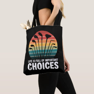 Bolsa Tote A vida é cheio de importantes golfe