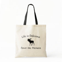 A vida é Deliciosa Tote Bag Moose