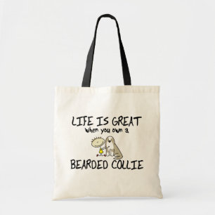 Bolsa Tote A vida é grande sacola farpada do Collie (a jovem