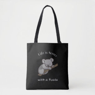 Bolsa Tote A Vida É Melhor Com Koala