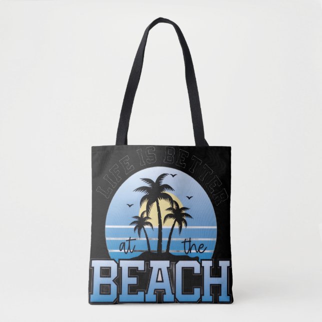 Bolsa Tote A Vida é Melhor na Praia (Frente)