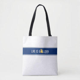 Bolsa Tote A vida é Ouro Cachorro Viagem Toag - Branco