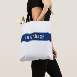 Bolsa Tote A vida é Ouro Cachorro Viagem Toag - Branco