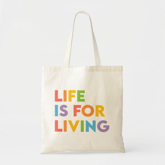 Bolsa Tote A vida é para viver (Frente)