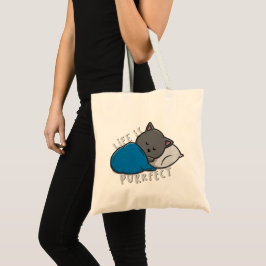 Bolsa Tote A vida é perfeita - Gato adormecido
