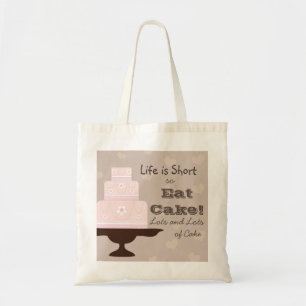 Bolsa Tote A vida é Short assim que coma o bolo