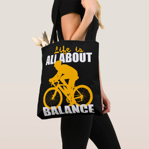 Bolsa Tote A Vida É Tudo Sobre Ciclismo Motivacional de Equil
