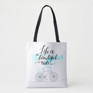 Bolsa Tote A vida é um azul bonito do passeio