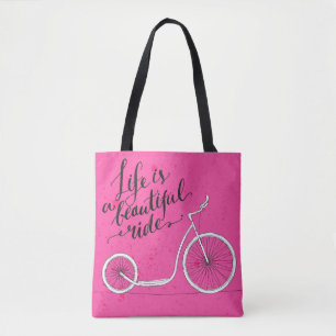 Bolsa Tote A vida é um rosa bonito do passeio